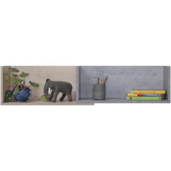 Obrazek Półka Sigma SI14 beton/biały/dąb