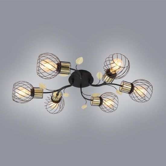 Obrazek Lampa 54113-6D Czarno-złota LW6