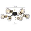 Obrazek Lampa 54113-6D Czarno-złota LW6