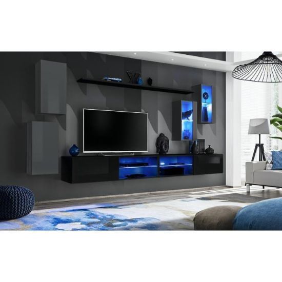 Obrazek  Meblościanka Switch XXV Grafit/Czarny 