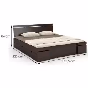 Obrazek Łóżko sosnowe Skandica Sparta maxi+sz 160X200 palisander 