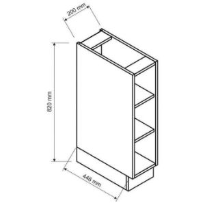 Obrazek Szafka Kuchenna Natalia DO20 Szary Mat