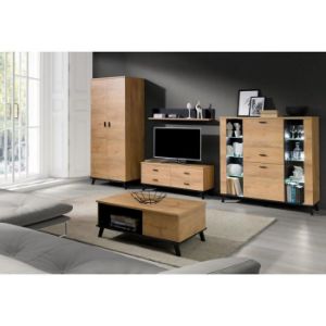 Obrazek Półka 10 John dąb lefkas/czarny