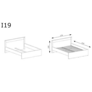 Obrazek Łóżko 160+ Stel. Indianapolis I19 Jesion Jasny