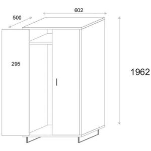 Obrazek Szafa Bari + drążek oak artisan/grafit/white