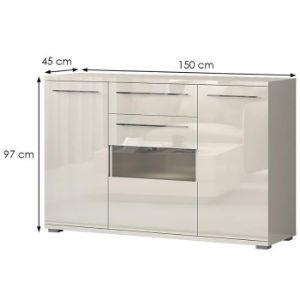 Obrazek Komoda Piano K150V-3KS1F/PN-71/KA/71 beige