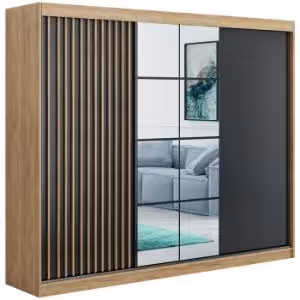 Obrazek Szafa Larysa 250 czarny/craft złoty