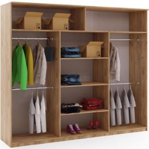 Obrazek Szafa Larysa 250 czarny/craft złoty