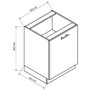 Obrazek Szafka Kuchenna Irma D60 Pl Biały Groszek Mat