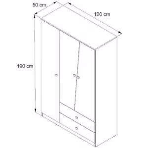 Obrazek Szafa Nero 03 120 – Czarny Mat