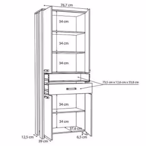 Obrazek Szafa Symmach 2S4D old-wood vinteage/beton