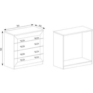 Obrazek Komoda z szufladami Tadeusz T1 4S dąb lefkas