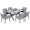 Obrazek Komplet mebli ogrodowych Oslo 1+6 szary 