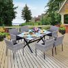 Obrazek Komplet mebli ogrodowych Oslo 1+6 szary 