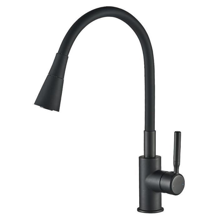 Bateria zlewozmywakowa elastyczna Twist czarna