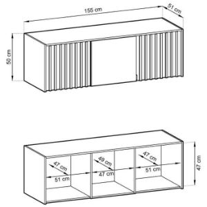 Obrazek Nadstawka Nelly 3d Grafit/Lamela Artisan