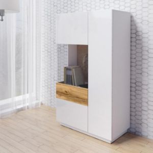 Obrazek Komoda Silke 42 dąb wotan/biały połysk