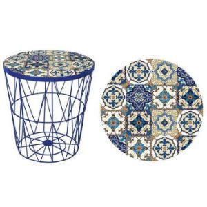 Obrazek Kosz Boho Niebieski