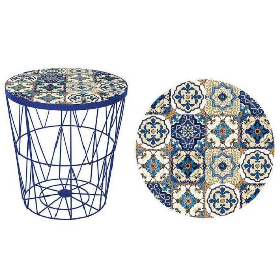 Obrazek Kosz Boho Niebieski