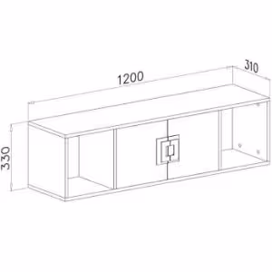 Obrazek Półka Nico 120 biały/dąb jasny nr-12