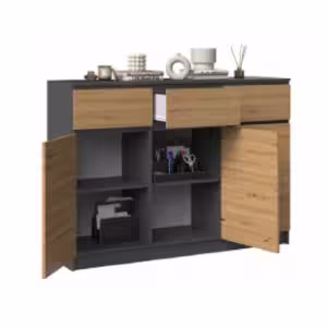 Obrazek Komoda Atos (antracyt/dąb artisan)