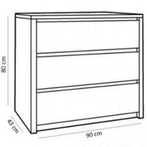 Obrazek Komoda Montana K3S dąb lefkas