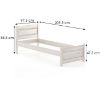 Obrazek Łóżko Buk LK120–90x200 bielony 