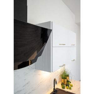 Obrazek Szafka kuchenna Kate w60/68 slim pl z okapem czarnym biały