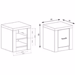 Obrazek Szafka nocna Indianapolis I24 jesion ciemny