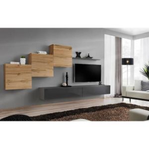 Obrazek Meblościanka Switch X Wotan/Grafit 