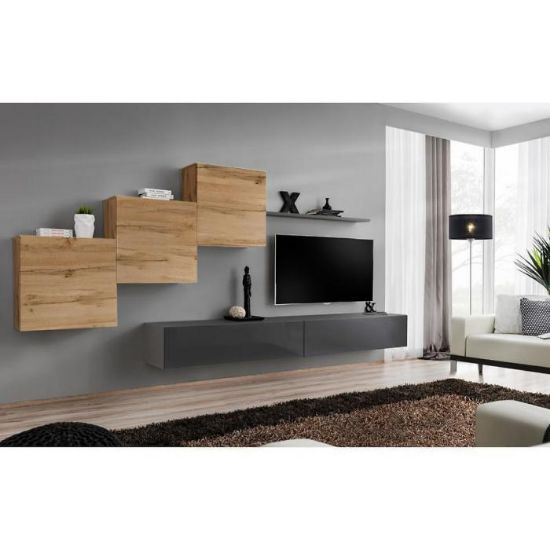 Obrazek Meblościanka Switch X Wotan/Grafit 