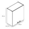 Obrazek Szafka Kuchenna Bono W60/68 Slim Pl Z Okapem Czarnym