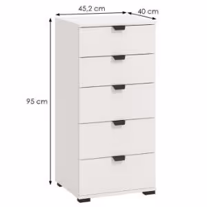 Obrazek Komoda Duerto 5F 45 biała 11008310