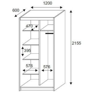 Obrazek Szafa Nico I 120 Biały 