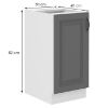 Obrazek Szafka kuchenna Stilo dustgrey/biały 40d 1f bb