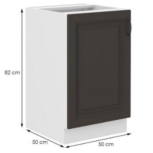 Obrazek Szafka kuchenna STILO grafit mat/biały 50zl 1f bb