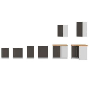 Obrazek Szafka kuchenna STILO grafit mat/biały 50zl 1f bb