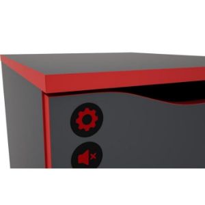 Obrazek Szafka nocna Matrix 40 2S grafit/czerwony