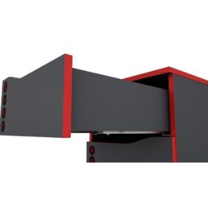 Obrazek Szafka nocna Matrix 40 2S grafit/czerwony