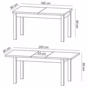 Obrazek Ława Prowansja STD sosna andersen/dąb lefkas ciemny