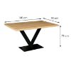 Obrazek Stół Verona 140x90x79 Dąb / Metalowy
