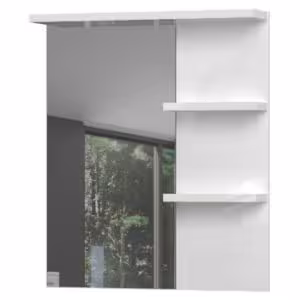 Obrazek Lustro Led+Półki Piano Ogp Biały Połysk