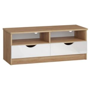 Obrazek Szafka RTV Tymeo 2s D.Craft Złoty/Biały Połysk