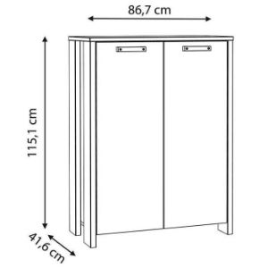 Obrazek Komoda Symmach 2D old-wood vinteage/beton