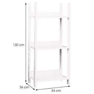 Obrazek Regał eko niski 120 sosna bejca biała