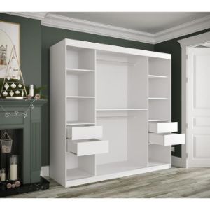 Obrazek  Szafa Marmur Pole 200 Biały/Marmur Czarny 