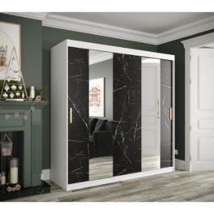 Obrazek  Szafa Marmur Pole 200 Biały/Marmur Czarny 