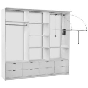 Obrazek Szafa Malaga 200 biały połysk/artisan 