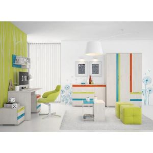 Obrazek Ława JOY-KLS polar pine/mango/lime/torquise 
