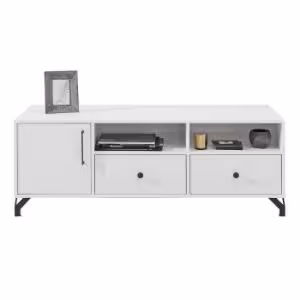 Obrazek Szafka RTV Bergen Be8 Biały Lux/Biały Połysk